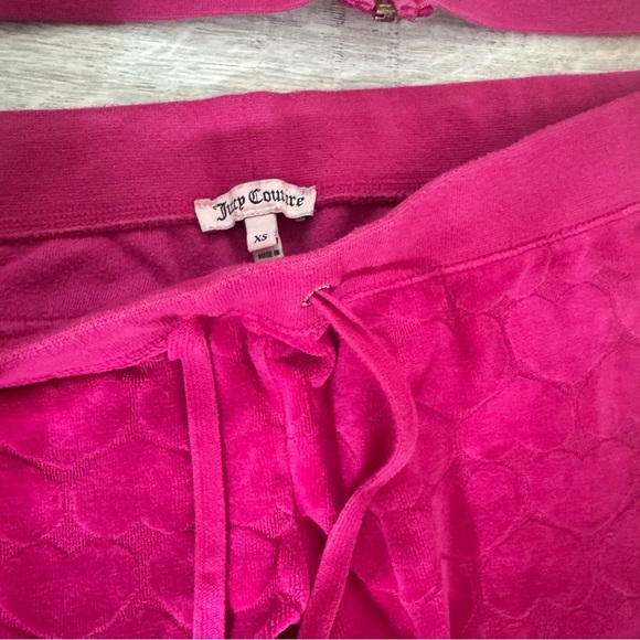 Juicy couture heart print set 2 piece tracksuit sweater jogger pants deadstock - Picture 7 of 13